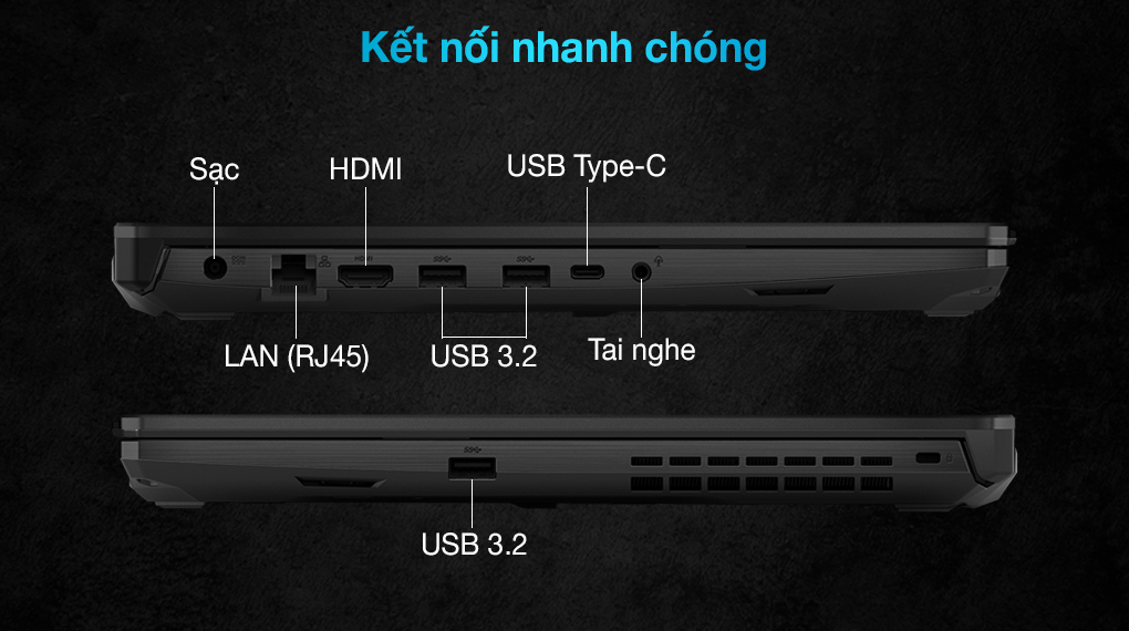 Asus TUF Gaming FX506HCB i5 11400H (HN139T) - Cổng kết nối