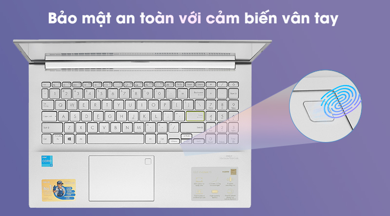Laptop Asus VivoBook A515EA i3 (BQ497T) - Cảm biến vân tay