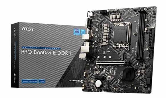 MAINBOARD MSI PRO B660M-E DDR4(INTEL B660, SOCKET 1700, ATX, 4 KHE RAM DDR4)